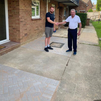 Block paving patio company in Rochford