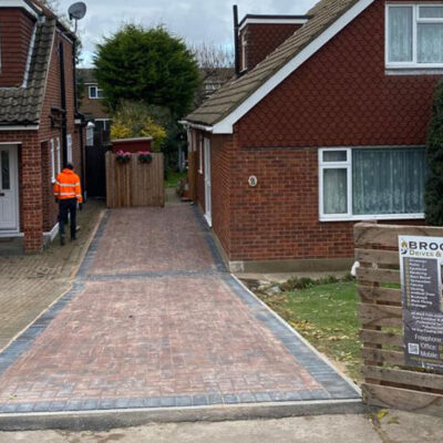 Large block paving driveway Rochford