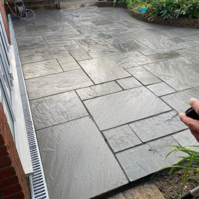 New patio laying in Rochford